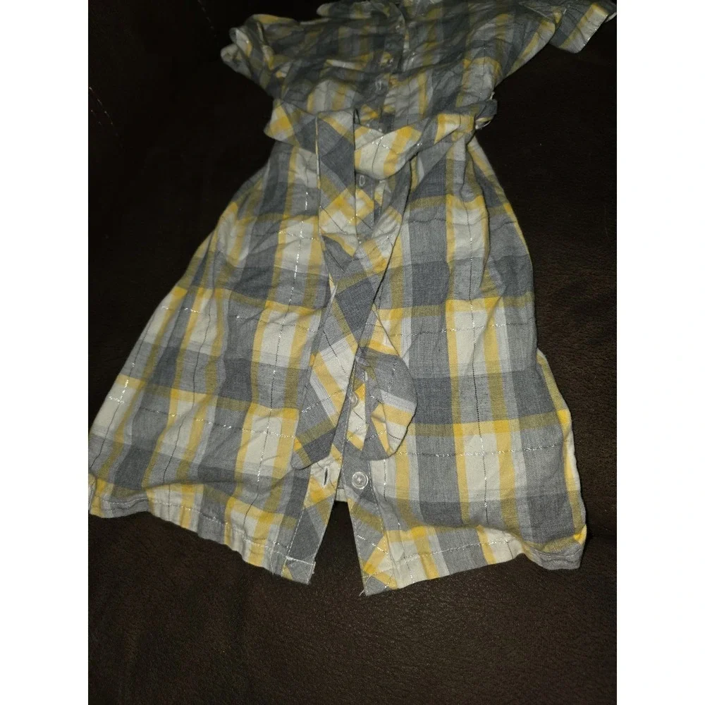 Gymboree outlet bright owl back to school plaid dress size 6